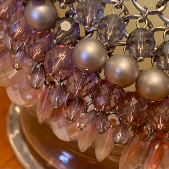 Purple beaded Loft necklace - Picture 3 of 4